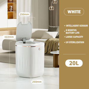Smart Modern Waste Bin Dust Dustbin Motion Sensor Automatic Stylish Kitchen Bathroom/Large Capacity/Elegant Minimalist/Fireheart Warrior