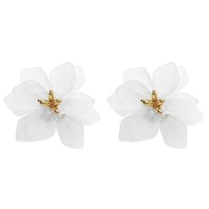 HOUCHU Sweet Creative Design Hyperbole Gifts For Women Girls Personality Petals Fashion Big Flower Shape 1 Pair Drop Earrings Jewelry Accessories Studs Earrings
