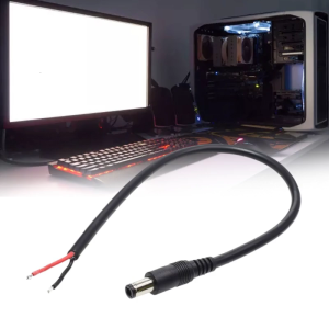 1Pack DC6330 Power Pigtails Cable 6.3mmx3.0mm Male Plug to 2 Pin Bare Wire Open End Power Supply Replacement