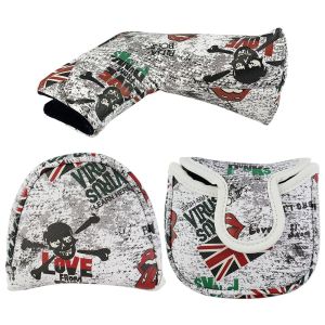 DIA WJS ป้องกันรอยขีดข่วน ฝาครอบรูปลิ่ม ปิดด้วยแม่เหล็ก เคสป้องกันรอย หนังพียู ฝาครอบพัตเตอร์ อุปกรณ์เสริมเสริม ฝาครอบพัตเตอร์ไม้กอล์ฟ ฝาครอบหัวกอล์ฟ ฝาครอบหัวพัตเตอร์ ฝาครอบพัตเตอร์กอล์ฟ