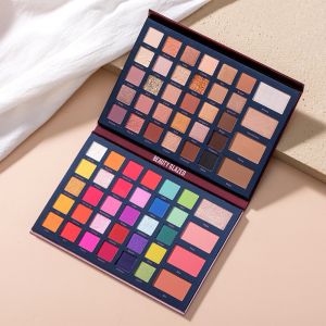 BEAUTY GLAZED 68 Colors Eye shadow Palette Mix&Match Waterproof Shimmer High Blush Contour Eyeshadow Makeup