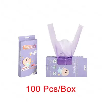 BHQ Baby Disposable Diaper Bags Scented Diaper Disposal Bags Vest-Style Sampah Wangi Untuk Lampin Bayi