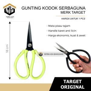 Gunting kodok / kain / bahan / seng serbaguna gagang karet kimora