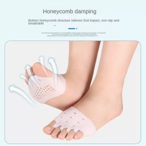 1Pair Toe Separator Hallux Valgus Silicone Corrector Bunion Orthotics Protector Forefoot Pad