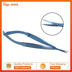1pcs Titanium Alloy Vannas Capsulotormy Scissors Venus Scissors Curved Micro Scissors 11mm Tip Ophthalmic Instrument