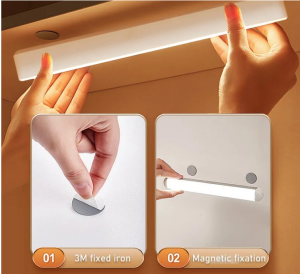 50cm Wireless Rechargeable LED Motion Sensor Cabinet Light - Ideal for Closet Kitchen Wardrobe Stairs - Battery Operated Night