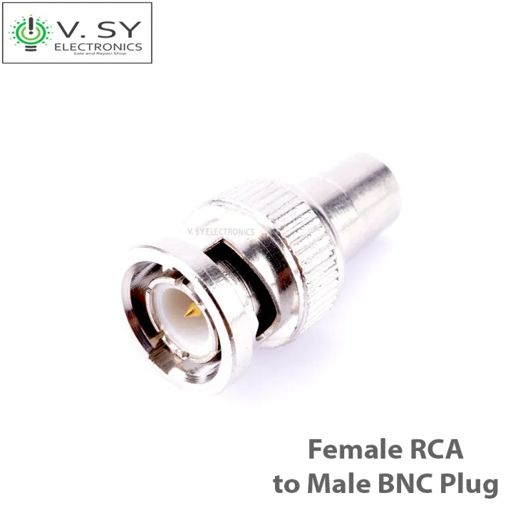 Female RCA Jack to Male BNC Plug Connector Adapter Adaptor