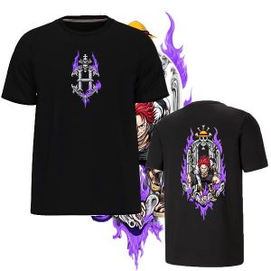Anime character printed tshirt street style comfortable breathable and trendy short-sleeved mens and womens tops