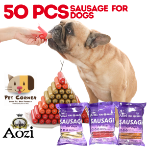 AOZI Dog Snacks 50 pcs Pet Sausage Puppy Snacks Treats Sausage