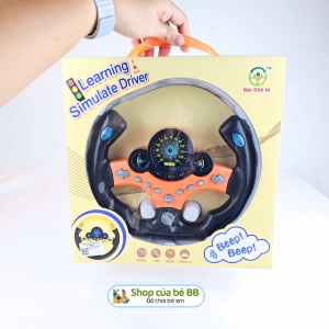 Đồ Chơi Vô Lăng Xe Hơi Tập Lái Gắn Ô Tô Tương Tác Có Nhạc Đèn Chạy Pin Cho Bé Phát Triển Giác Quan-shopcuabebb