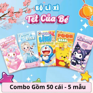 Combo 50 Bao Lì Xì Truyền Thống Tết Bính Ngọ 2026 Bộ Lì Xì Tết 50 Cái May Mắn Nhiều Mẫu Dễ Thương