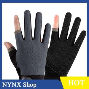 [NYNX] Mùa hè người đàn ông câu cá găng tay phụ nữ hai ngón tay cắt Nam Màn hình cảm ứng Câu cá chống trượt chống nắng thoáng khí đi xe đạp Găng Tay Thể Dục