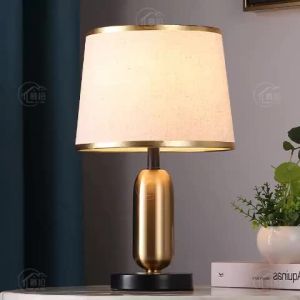 [Bekcona.]Lamp Bedroom Desk Lamp Bedside Lamp European-Style Simple Modern American Table Lamp Night Lamp ative Desk Home Touch Sensor Bedside Reading Light Table Lamp  Table Lamp