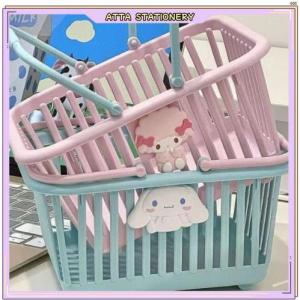 New Plastic Basket Organizer Portable Shopping Storage Box Desktop Sundries Toy Fruit Stationery Organizer Home Storage Baskets