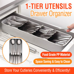 🔥 1 Tier Cutlery/Utensils Kitchen Drawer Organizer 🔥Neat and Tidy