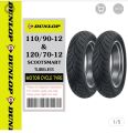 COMBO Cặp Lốp vỏ xe máy Vespa sprint hãng Dunlop size 110.90-12 và 120.70-12 SCSMART. 