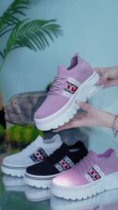 ZF Women’s Sneakers 2026 | Korean Style Lightweight Breathable Sports Shoes | Closed-Toe Non-Slip Rubber Sole Sneakers for Walking Travel Fitness Casual & Everyday Wear