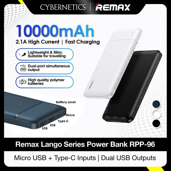 REMAX Lango Series RPP-96 10000mAh Dual Output LED Light Indicators 2 ...