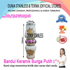 Bandul Keramik Bunga Putih 1"