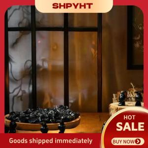 SHPYHT 5 10pcs giả chim ma lễ hội Halloween trang trí mô phỏng nhựa đen Crow Halloween thu nhỏ đen Crow bức tượng nhỏ Prop