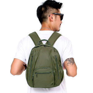 Xinran ZJ multi zip pocket Lightweight Waterproof leisure travel business backpack mens carry on bag widened cotton clip shoulder strap