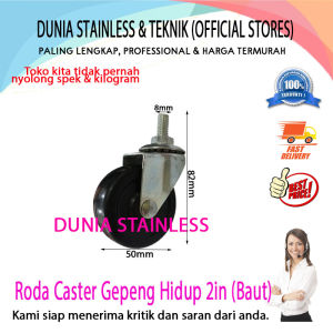 Roda Caster Gepeng Hidup 2in (Baut)