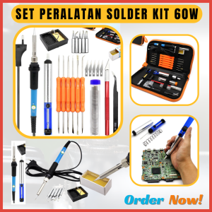 Kit Solder Profesional GEYOTAR 60W - Set Alat Penghubung Elektronik dengan Komponen Aksesoris