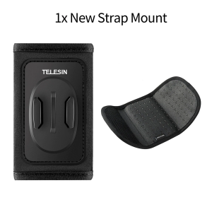 TELESIN Backpack Shoulder Strap Mount for GoPro Hero 13 12 11 10 9 8 7 6 5 DJI OSMO Action 5 4 3 2 Insta360 360° Rotate Buckle Double J-Hook Quick Release Shoulder Strap Mount