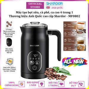Máy đánh sữa tạo bọt cà phê ca cao 4 trong 1 thương hiệu Anh Quốc cao cấp Shardor MF0802 - Hàng nhập khẩu