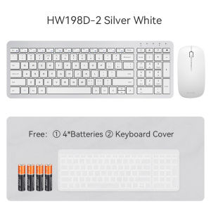 BOW เงียบ HW198D-2 สำหรับ ไร้สาย แป้นพิมพ์ และ เมาส์ ชุด แบบพกพา อัลตรา บาง 2.4G ยูเอสบี คอมโบ มินิ หนู สำหรับ เดสก์ท็อป แล็ปท็อป