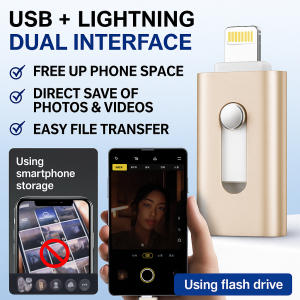 Dual-Purpose 3 In 1 Usb Flash Drives Waterproof High-Speed Large-Capacity Flash Memory Usb Drive Otg Metal U Disk Pendrive