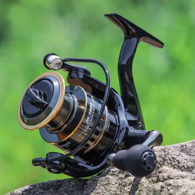 Fishing Reel Max Drag 10kg 5.2:1 Gear Ratio Ultra Light Metal Spool EVA Grip Spinning Reel for Carp Reel Fishing Equipment