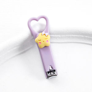 Rosy Recess Cute Heart-Shaped Nail Clippers with Cartoon Designs Portable and Anti-Splash for Girls