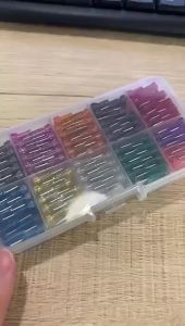AUTOFun 100Pcs Standard Car Fuse Assortment Kit Middle Size Blade Type Fuse Auto Car 2-35A Fuse