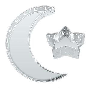 Multifunctional Moon and Star Cake Display Tray Tray for Eids and Other Festive Gatherings