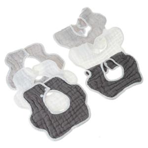 6 Pack Baby Bandana Drool Bibs Baby 360 Rotate Baby Petal Gauze Bibs-Burp Cloths Feeding Absorbent Drooling & Teething