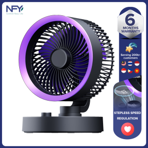 New USB circulating fan 100 gear stepless speed regulation 3-in-1 table hanging and clamping mini charging portable wall mounted