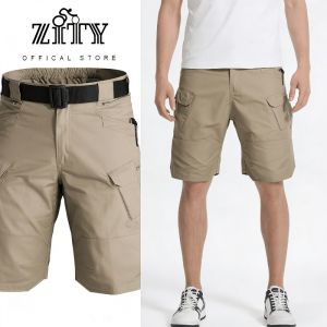 Mens IX7 Waterproof Tactical Shorts - Multi-Pocket Quick-Dry for Summer Outdoor Activities. Perfect for Climbing Camping & Casual Outings!