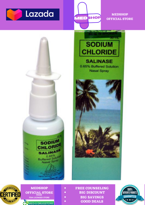 Salinase- sodium chloride SPRAY 30ml Nasal Saline Spray
