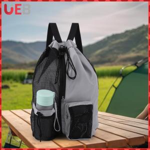 Shoulder Soccer Ball Backpacks Drawstring Sports Gym Bag with Wet Pockets Thickened Mesh Lightweight Comfortable for Outdoor Sports