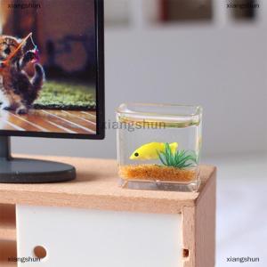 [COD] xiangshun Dollhouse Miniature Fish Tank Bowl Aquarium Doll House Home Ornament