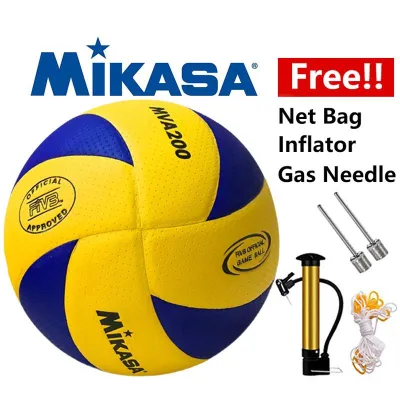 MKS MVA200 volleyball MVA 200 Volleyball Game Ball Freebies SET- PIN +NET+PUMP