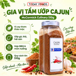 Gia vị Cajun McCormick Culinary 510g - vị cay thơm thảo mộc ướp gà thịt hải sản BBQ món nướng