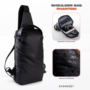 EVERNEXT - TAS SELEMPANG WATERPROOF SLING BAG PRIA SHOULDER BAG PHANTOM TAS SLEMPANG MULTIFUNGSI