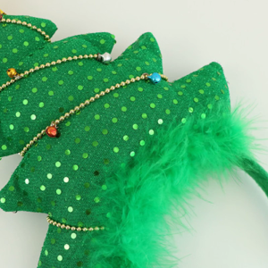 Sequins Tree Hair Hoop Christmas Tree HeaddressTree Hairband New Year Party Headbands Photo Props