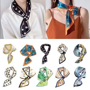 GOODOO ตัวยึดสแนป ผ้าพันคอไหมไหม ครีมกันแดดป้องกันแสงแดด เอี๊ยมแบบบาง ผ้าพันคอผ้าพันคอผ้าพันคอ แฟชั่นสำหรับผู้หญิง ปกคอ ใบไม้ผลิใบไม้ร่วง