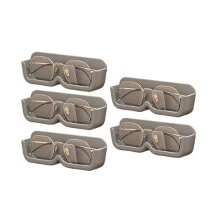 15MIN 5Pcs Wall Mounted Sunglasses Organizer Plastic Colorful Eyeglasses Stand Eyewear Display Portable Glasses Storage Rack Home Decor