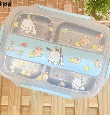 Kawaii Kuromi My Melody Cinnamoroll 304 Stainless Steel Divider Lunch ...