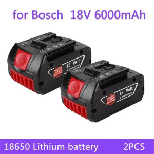 /NEW For Bosch 18V 6.0Ah Rechargeable Li-ion Battery 18V Power tool Backup Portable Replacement BAT609 Indicator light.
