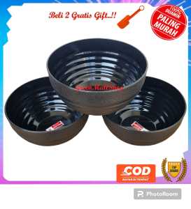 PROMO CUCI GUDANG MANGKOK MANGKUK ULIR HITAM SERBAGUNA JEPANG TEBAL / MANGKUK JAPAN PLASTIK TEBAL / MANGKUK BAKSO / MANGKUK SUP CLIO